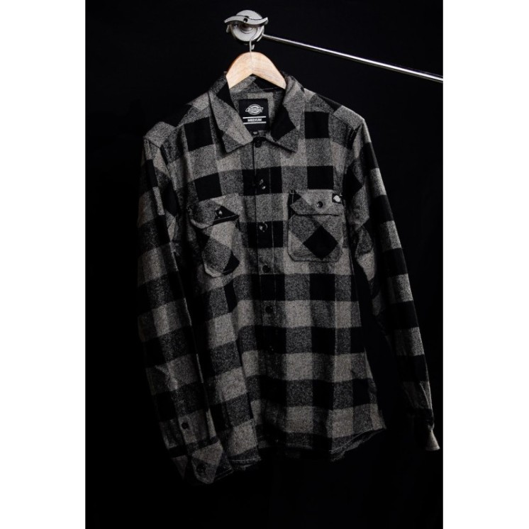 AlpineLuxe Denim Blue Check Duffle Coat with Shearling Lining