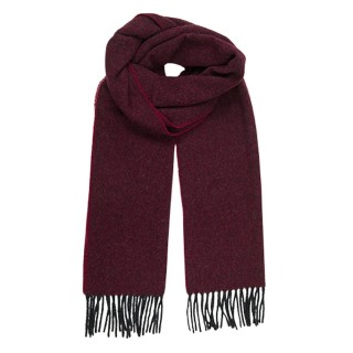 ArcticEdge Maroon Solid Blanket Scarf with Fringe