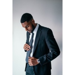 ArcticEdge Charcoal Black Houndstooth Wool Coat with Double-breasted Buttons